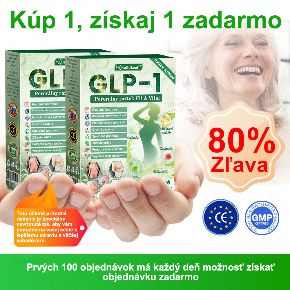 💧💧SVKBuildLeaf® GLP-1 6-v-1 Health Solution Perorálna tekutina (Len raz denne, viditeľné zmeny už za 7 dní) Pre obezitu, kardiovaskulárne ochorenia, cukrovku, spánkové apnoe, zdravie čriev, problémy s kĺbmi a ďalšie