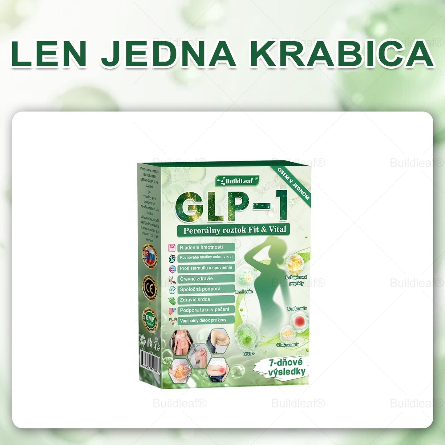 💧💧SVKBuildLeaf® GLP-1 6-v-1 Health Solution Perorálna tekutina (Len raz denne, viditeľné zmeny už za 7 dní) Pre obezitu, kardiovaskulárne ochorenia, cukrovku, spánkové apnoe, zdravie čriev, problémy s kĺbmi a ďalšie