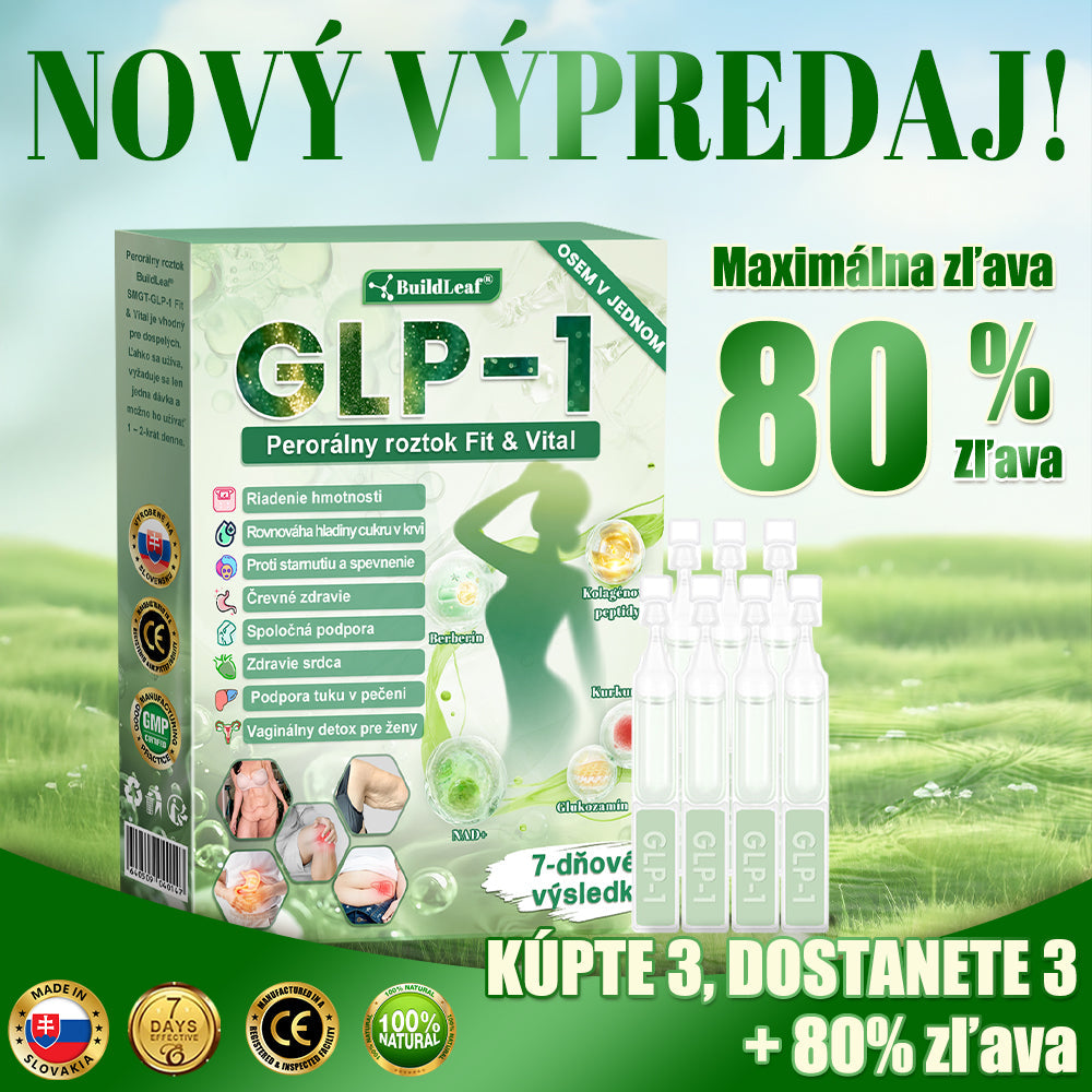 🌱🌱BuildLeaf® GLP-1 8-v-1 Fit & Vital Perorálny Roztok ✅ (Len raz denne, viditeľné zmeny už za 7 dní) Pre obezitu, kardiovaskulárne ochorenia, cukrovku, spánkové apnoe, zdravie čriev, problémy s kĺbmi a ďalšie