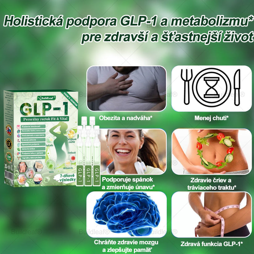 🌱🌱BuildLeaf® GLP-1 8-v-1 Fit & Vital Perorálny Roztok ✅ (Len raz denne, viditeľné zmeny už za 7 dní) Pre obezitu, kardiovaskulárne ochorenia, cukrovku, spánkové apnoe, zdravie čriev, problémy s kĺbmi a ďalšie