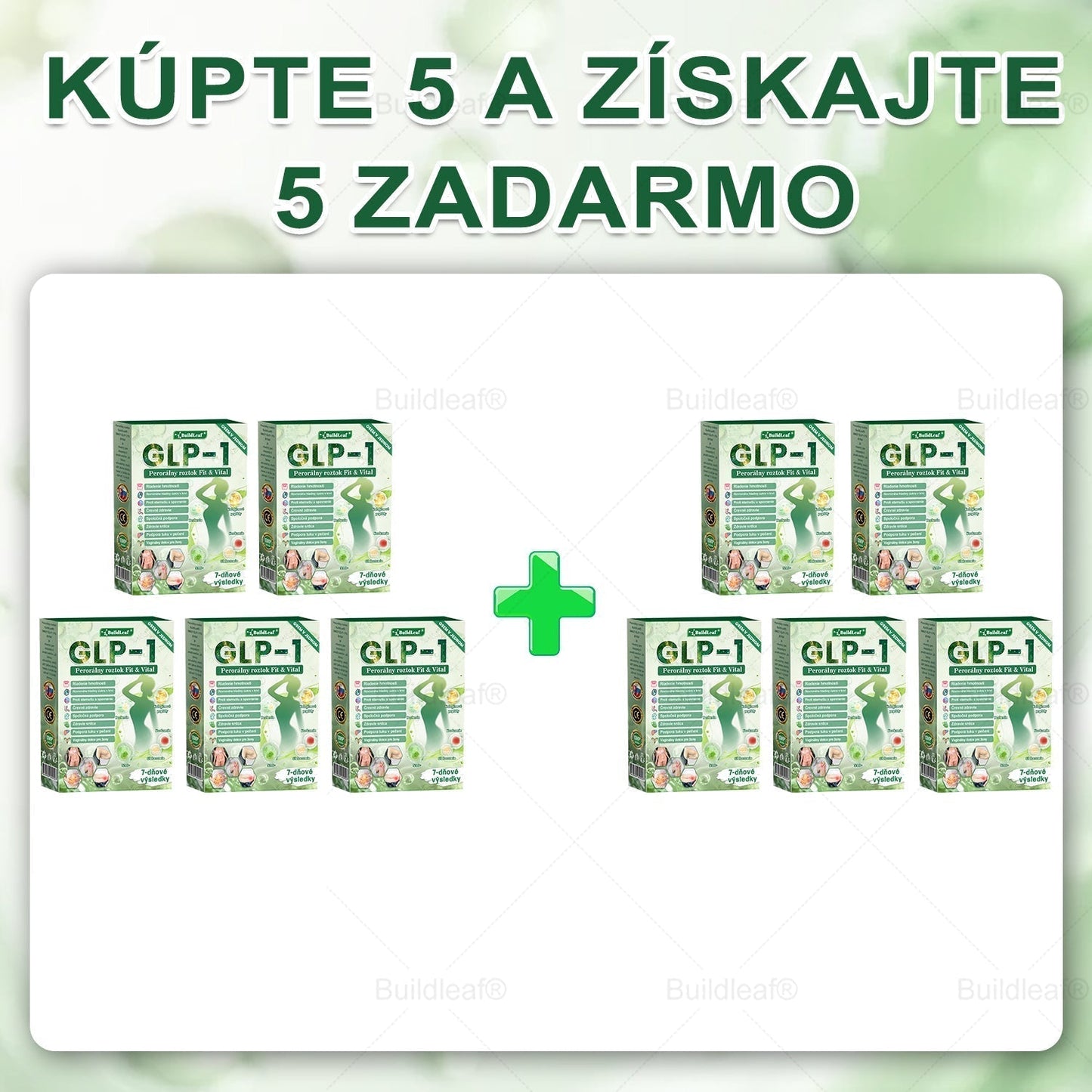 💧💧SVKBuildLeaf® GLP-1 6-v-1 Health Solution Perorálna tekutina (Len raz denne, viditeľné zmeny už za 7 dní) Pre obezitu, kardiovaskulárne ochorenia, cukrovku, spánkové apnoe, zdravie čriev, problémy s kĺbmi a ďalšie