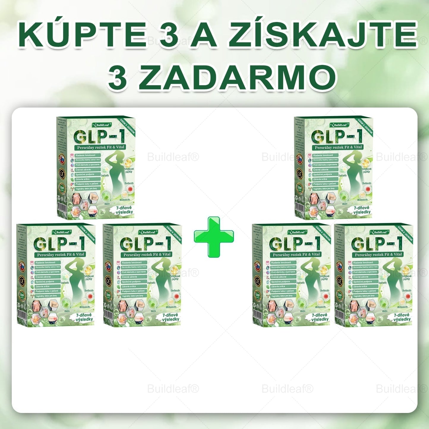 💧💧SVKBuildLeaf® GLP-1 6-v-1 Health Solution Perorálna tekutina (Len raz denne, viditeľné zmeny už za 7 dní) Pre obezitu, kardiovaskulárne ochorenia, cukrovku, spánkové apnoe, zdravie čriev, problémy s kĺbmi a ďalšie